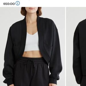 NEW Zella Nordstrom Women's Black shrug with pockets